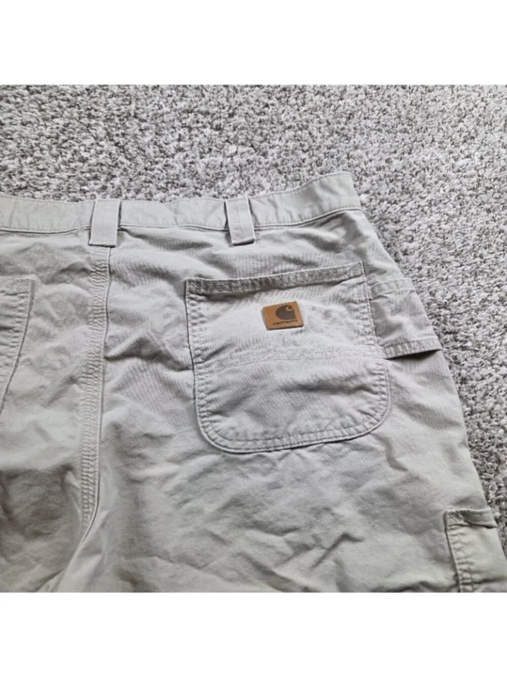 Carhartt Shorts Mens 38 Tan Carpenter Cargo Beige Workwear